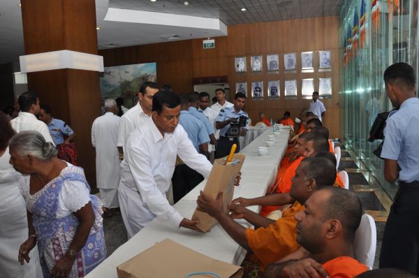 All Night Pirith Chanting and Alms Giving at Air Force Headquarters