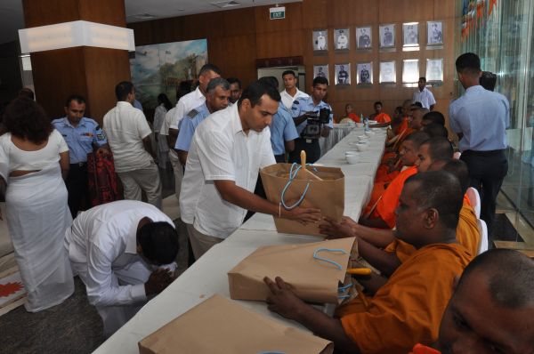 All Night Pirith Chanting and Alms Giving at Air Force Headquarters