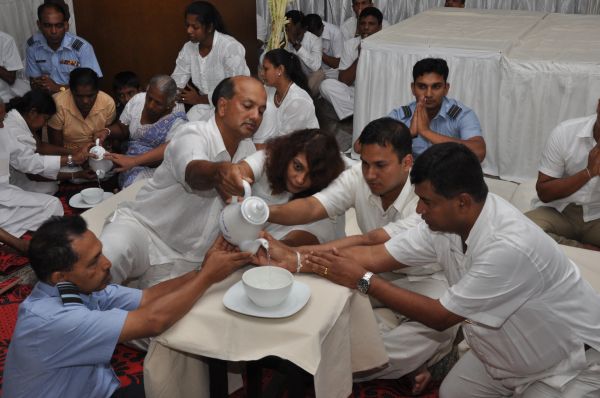 All Night Pirith Chanting and Alms Giving at Air Force Headquarters
