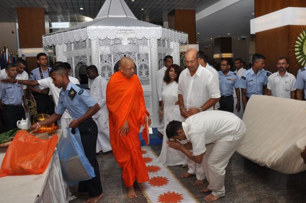 All Night Pirith Chanting and Alms Giving at Air Force Headquarters