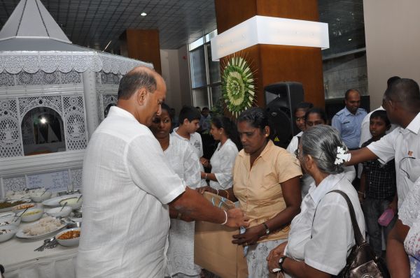 All Night Pirith Chanting and Alms Giving at Air Force Headquarters