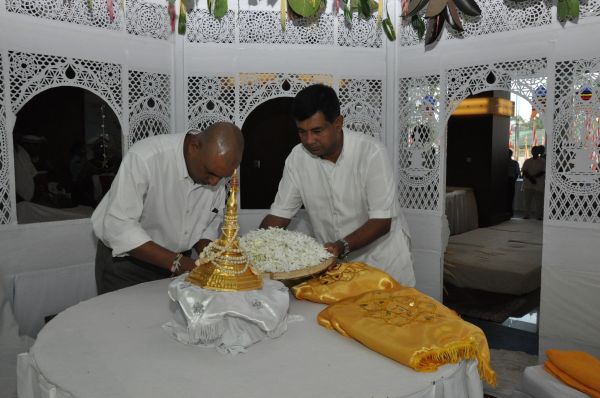All Night Pirith Chanting and Alms Giving at Air Force Headquarters