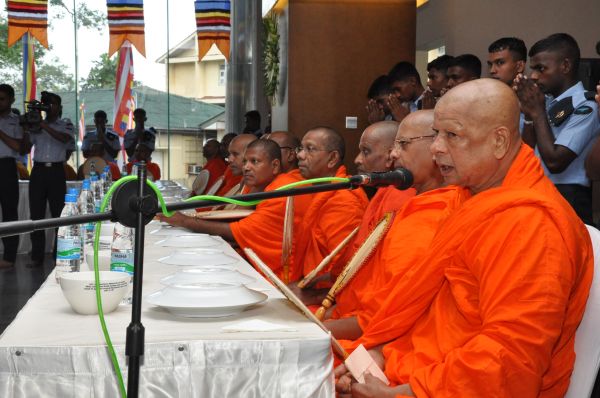 All Night Pirith Chanting and Alms Giving at Air Force Headquarters