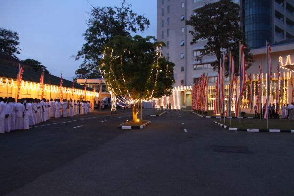 All Night Pirith Chanting and Alms Giving at Air Force Headquarters