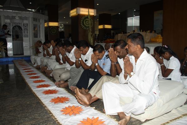 All Night Pirith Chanting and Alms Giving at Air Force Headquarters