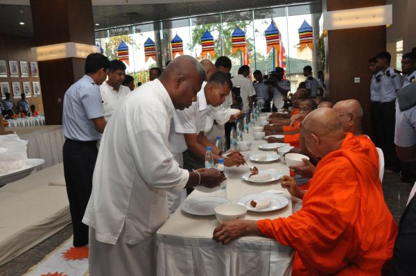All Night Pirith Chanting and Alms Giving at Air Force Headquarters