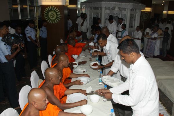 All Night Pirith Chanting and Alms Giving at Air Force Headquarters