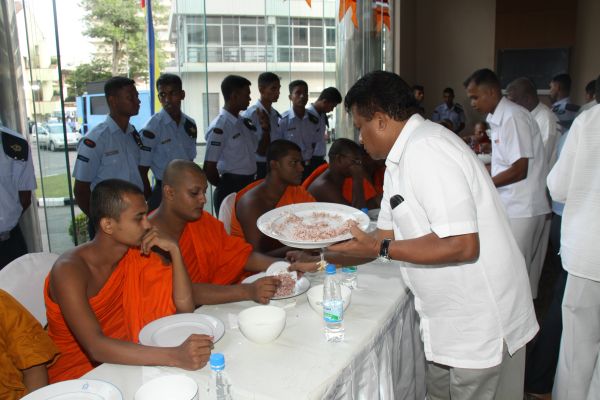 All Night Pirith Chanting and Alms Giving at Air Force Headquarters