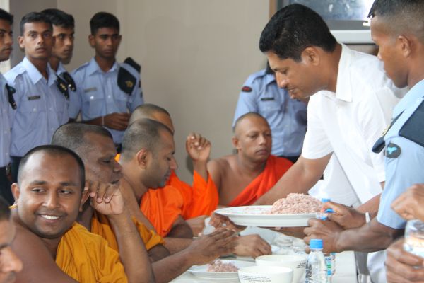 All Night Pirith Chanting and Alms Giving at Air Force Headquarters