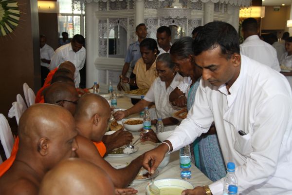 All Night Pirith Chanting and Alms Giving at Air Force Headquarters