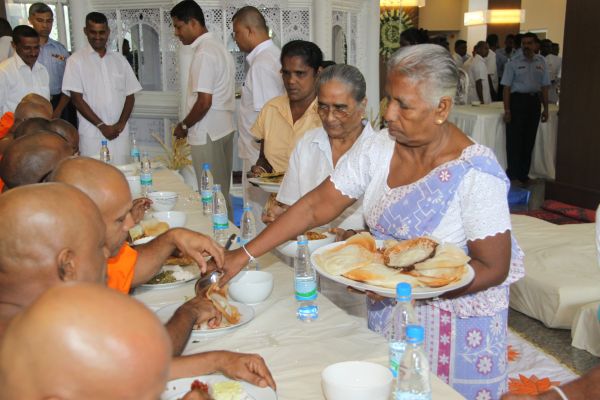 All Night Pirith Chanting and Alms Giving at Air Force Headquarters