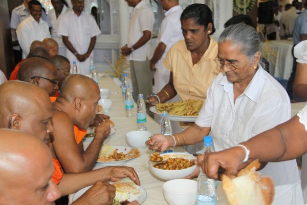 All Night Pirith Chanting and Alms Giving at Air Force Headquarters