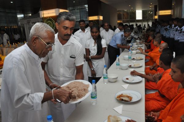 All Night Pirith Chanting and Alms Giving at Air Force Headquarters