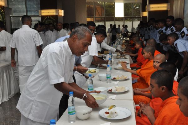 All Night Pirith Chanting and Alms Giving at Air Force Headquarters