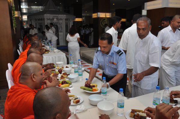 All Night Pirith Chanting and Alms Giving at Air Force Headquarters