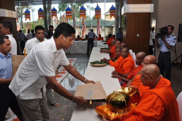 All Night Pirith Chanting and Alms Giving at Air Force Headquarters