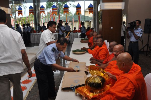 All Night Pirith Chanting and Alms Giving at Air Force Headquarters