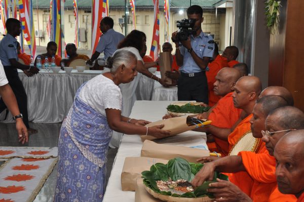 All Night Pirith Chanting and Alms Giving at Air Force Headquarters