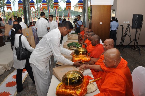 All Night Pirith Chanting and Alms Giving at Air Force Headquarters