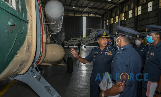 COMMANDER'S INSPECTION OF SLAF BASE ANURADHAPURA