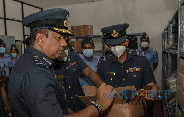 COMMANDER'S INSPECTION OF SLAF BASE ANURADHAPURA