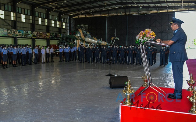 COMMANDER'S INSPECTION OF SLAF BASE ANURADHAPURA