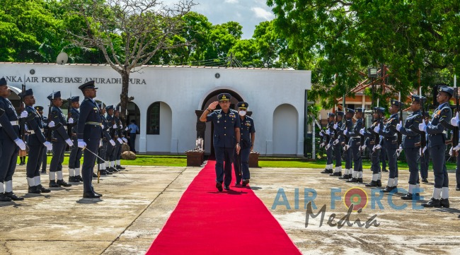COMMANDER'S INSPECTION OF SLAF BASE ANURADHAPURA