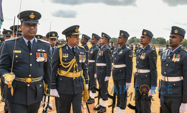 COMMANDER'S INSPECTION OF SLAF BASE ANURADHAPURA