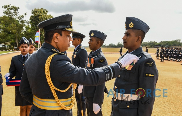 COMMANDER'S INSPECTION OF SLAF BASE ANURADHAPURA