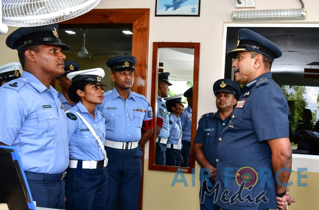 Commander's Inspection of SLAF Station BIA