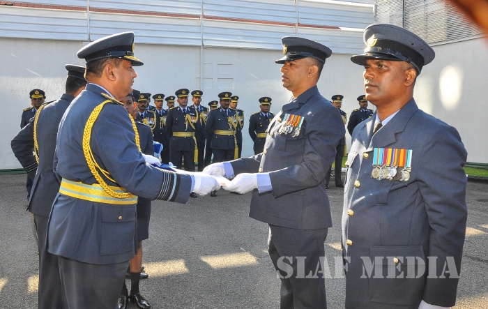 Annual
Commander's Inspection at SLAF Headquarters