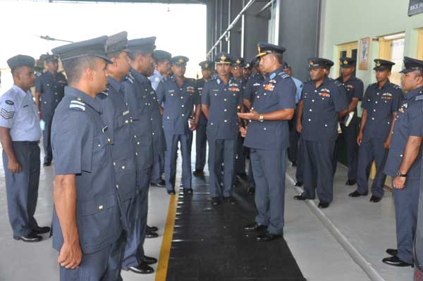 AOC’s Inspection was held at SLAF base Hingurakkgoda yesterday