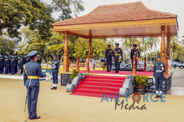 COMMANDER'S INSPECTION OF SLAF BASE KATUNAYAKE