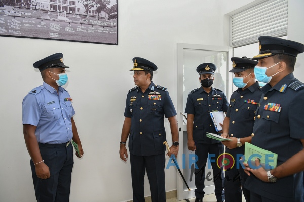 COMMANDER'S INSPECTION OF SLAF BASE KATUNAYAKE