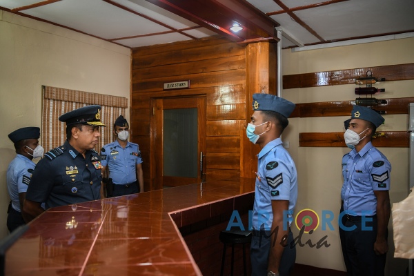 COMMANDER'S INSPECTION OF SLAF BASE KATUNAYAKE