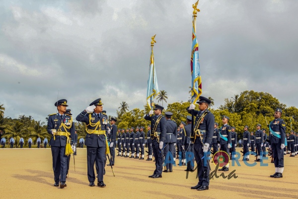 COMMANDER'S INSPECTION OF SLAF BASE KATUNAYAKE