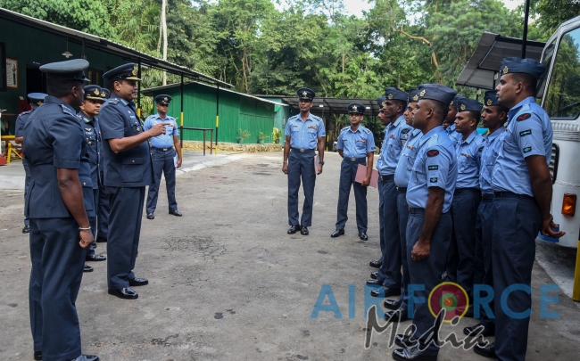 Commander's Inspection of SLAF Station Mirigama