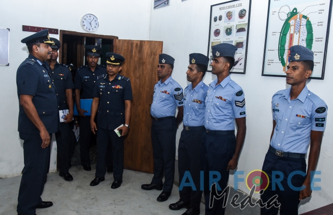 Commander's Inspection of SLAF Station Mirigama