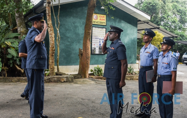 Commander's Inspection of SLAF Station Mirigama