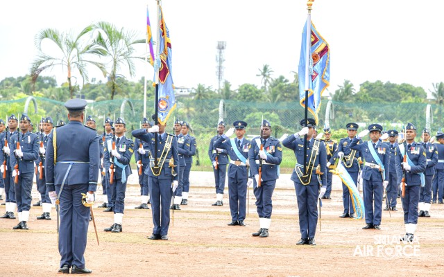 COMMANDER'S INSPECTION AT SLAF BASE RATMALANA