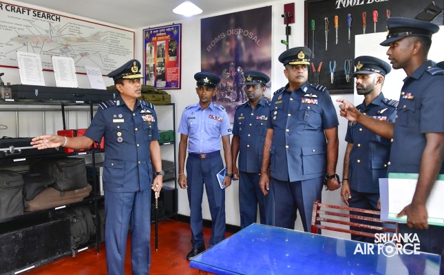 COMMANDER'S INSPECTION AT SLAF BASE RATMALANA