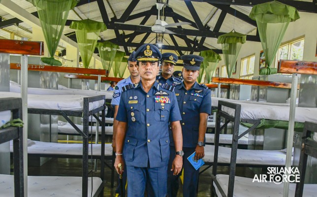 COMMANDER'S INSPECTION AT SLAF BASE RATMALANA