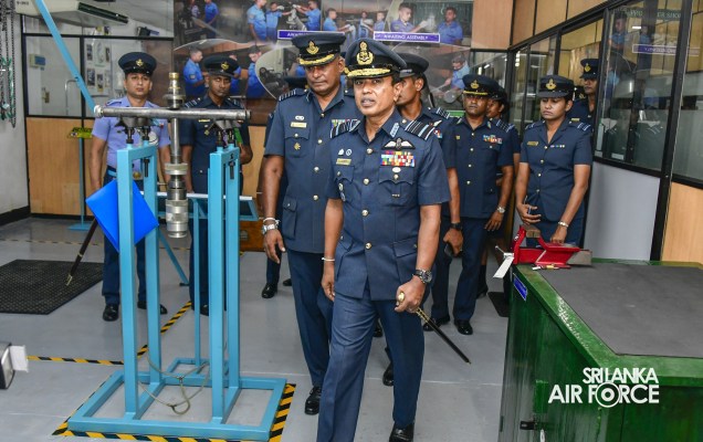 COMMANDER'S INSPECTION AT SLAF BASE RATMALANA
