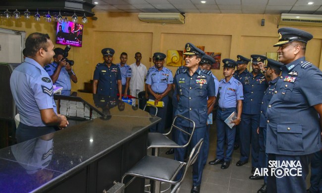 COMMANDER'S INSPECTION AT SLAF BASE RATMALANA