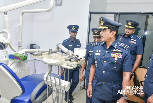 COMMANDER'S INSPECTION AT SLAF BASE RATMALANA