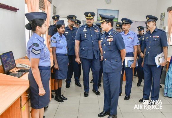 COMMANDER'S INSPECTION AT SLAF BASE RATMALANA