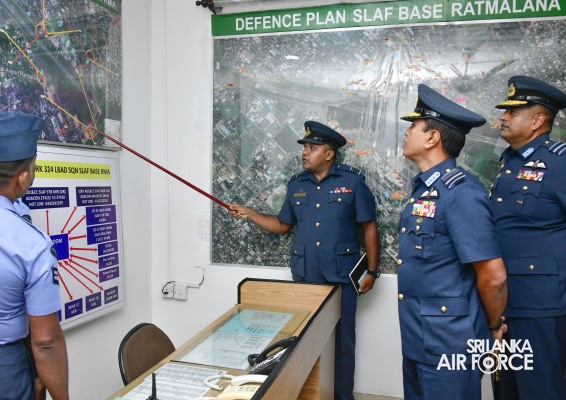 COMMANDER'S INSPECTION AT SLAF BASE RATMALANA