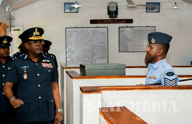 Commander's
Inspection of SLAF Station Weerawila