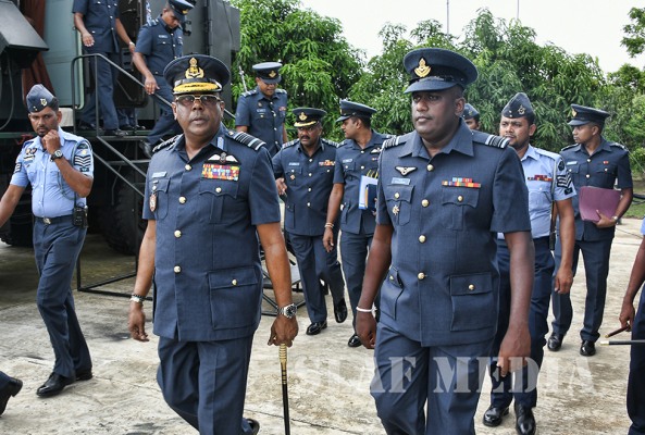 Commander's Inspection of SLAF Station Weerawila
