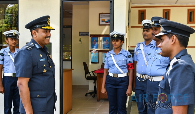 Commander's Inspection of SLAF Station Weerawila